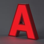 ILLUMINATED - FACE LIT - Lighting effect on the front of the letters. Available in Fabricated Metal, Acrylic and Formed Plastic.